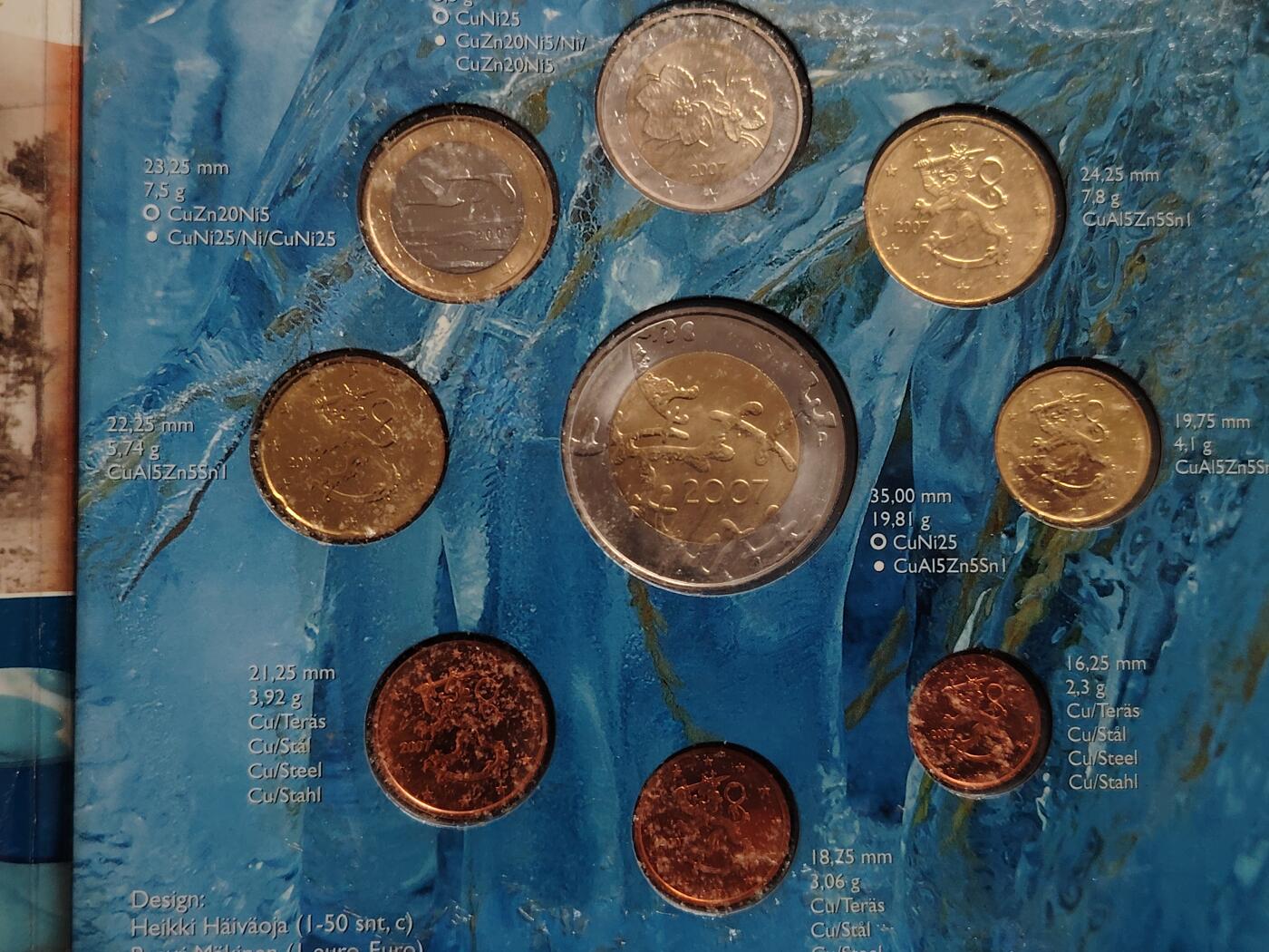 布加迪🐬～世界钱币(上海)🌾第 271 期 /  各国套币和散币 芬兰🇫🇮 2007年 10枚欧元套币