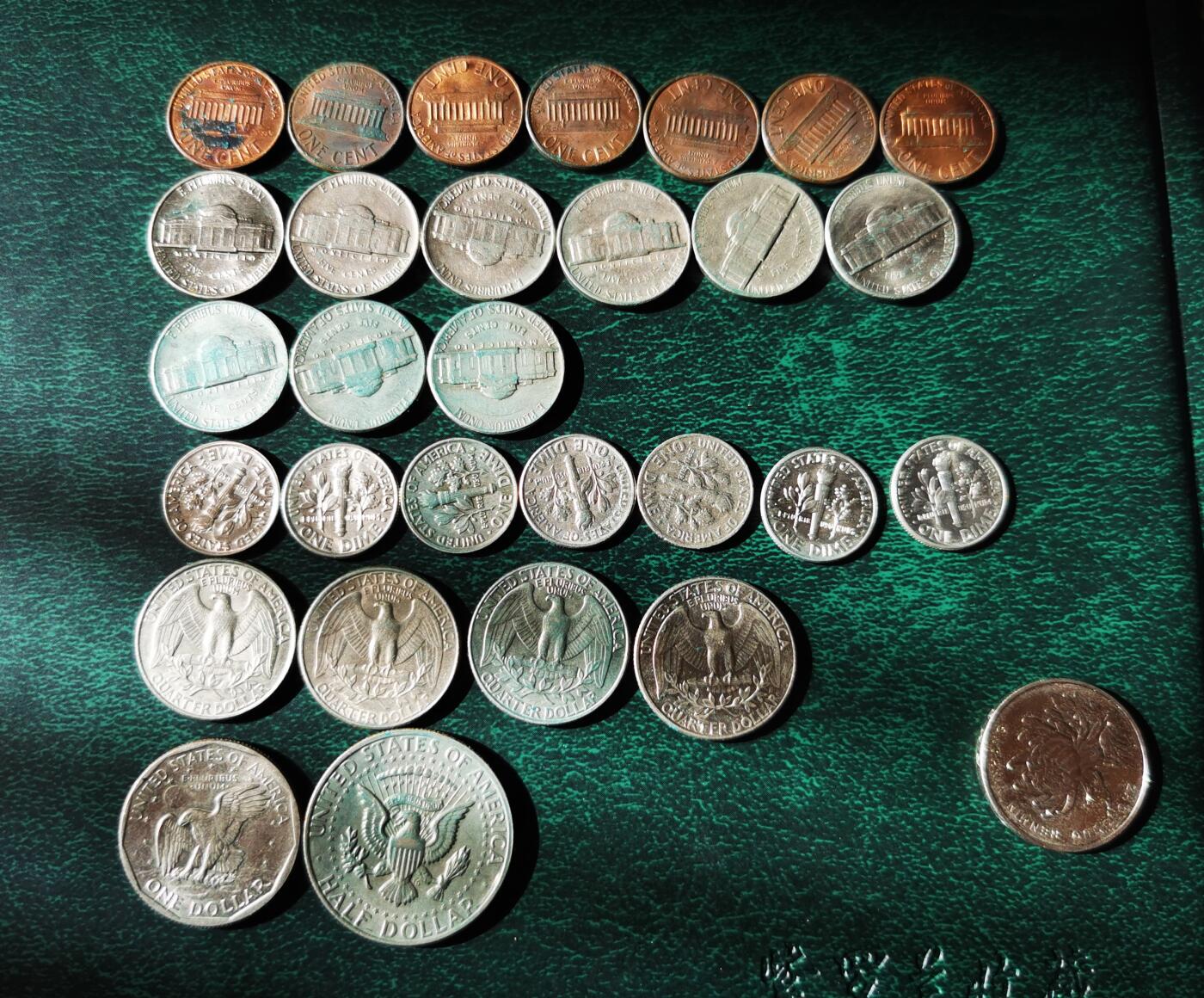 零零发外国硬币拍卖 无佣金 美国3.72元