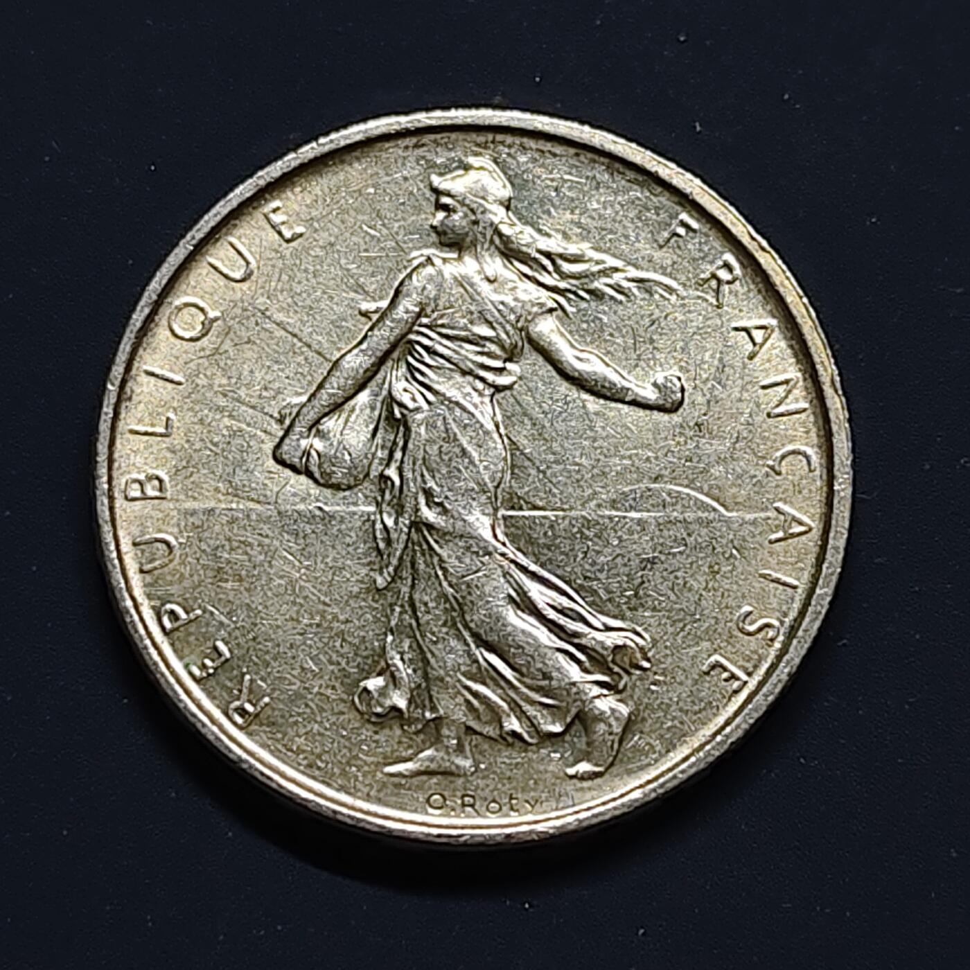 【全场包邮】纯粹捡漏拍497场-持续更新中 法国1962年播种女神5法郎银币【29毫米12克83.5%】