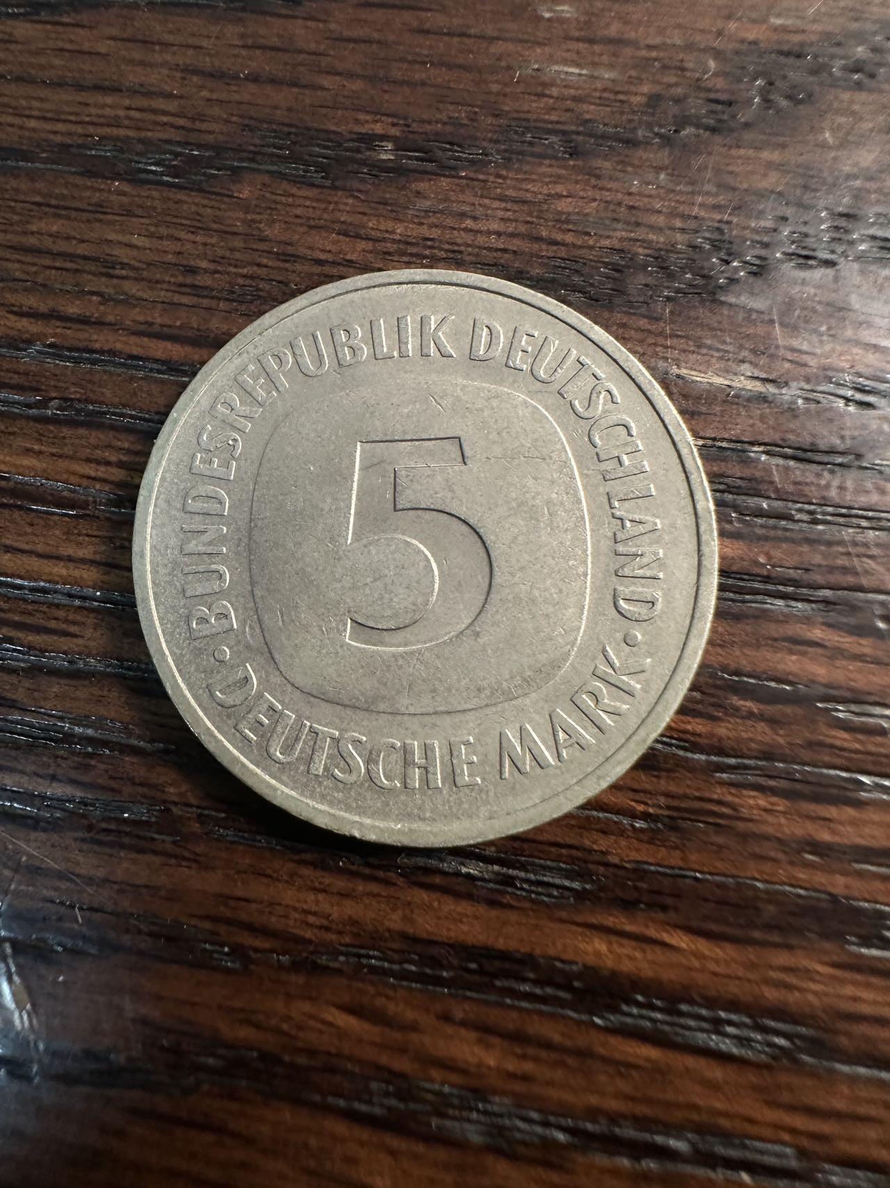 蒂克钱币- 第56场 外国散币免佣金限时拍 联邦德国（西德）1979年D版5马克 硬币