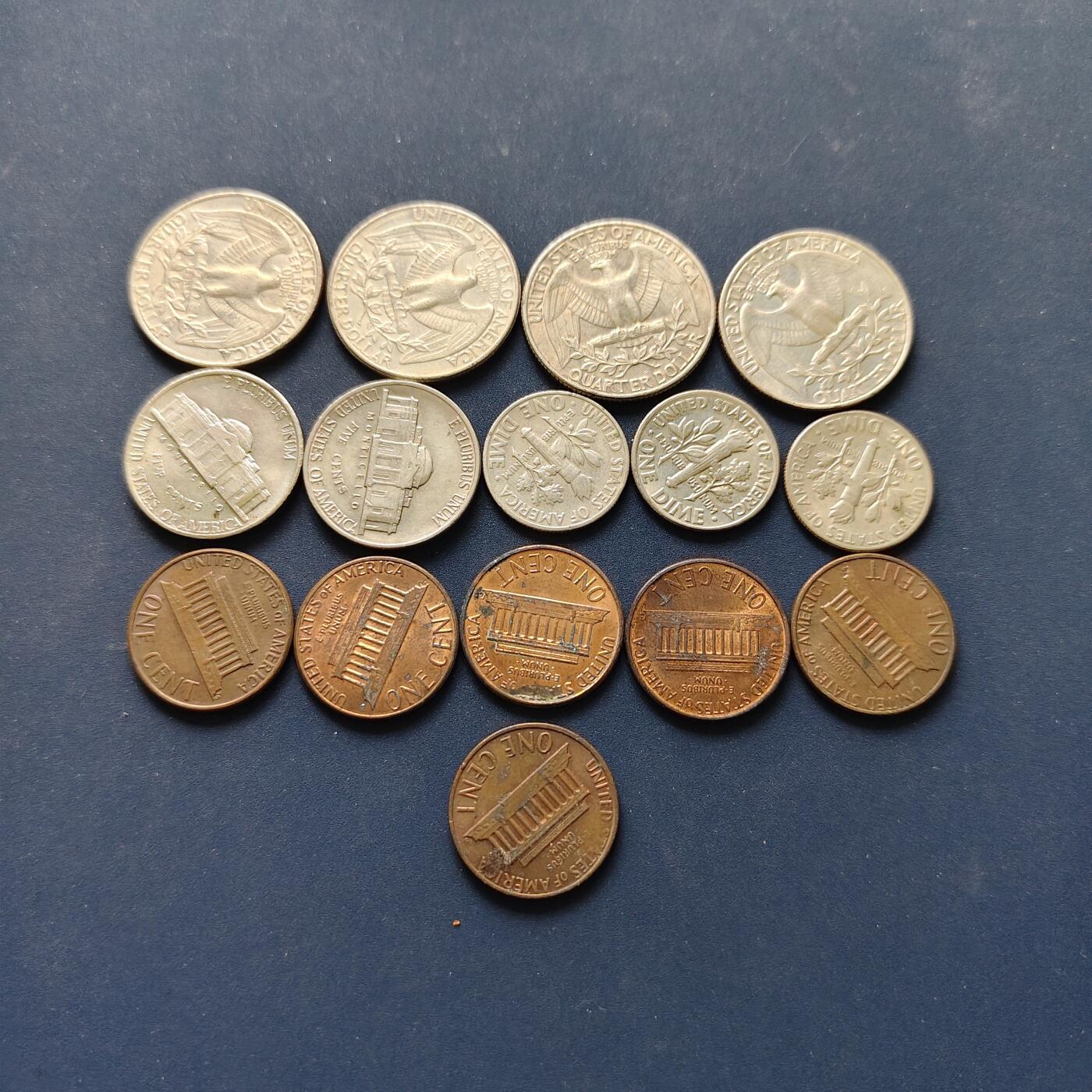 【全场包邮】纯粹捡漏拍496场-持续更新中 美国各年份散币15枚一组