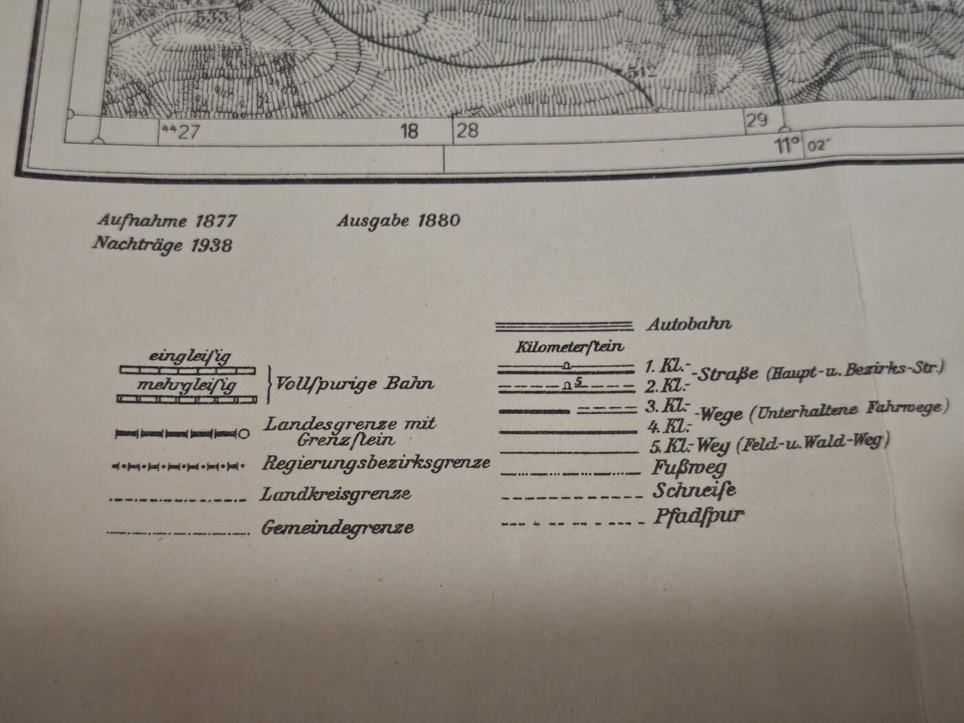 橙子收藏第一期 1938年二战德国巴伐利亚王国1:25000地形图（诺伊多夫410号图幅）