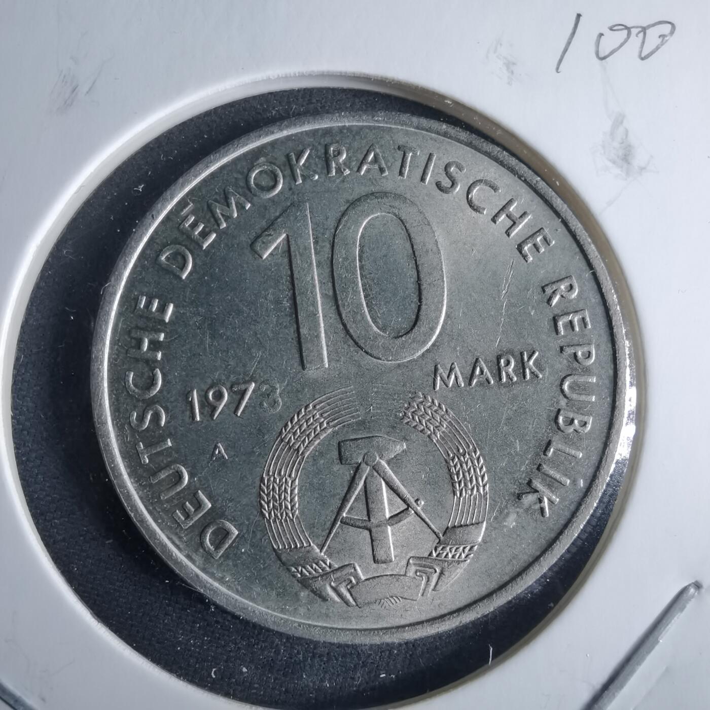 沼泽如烟--第970场 东德1973年10马克纪念币