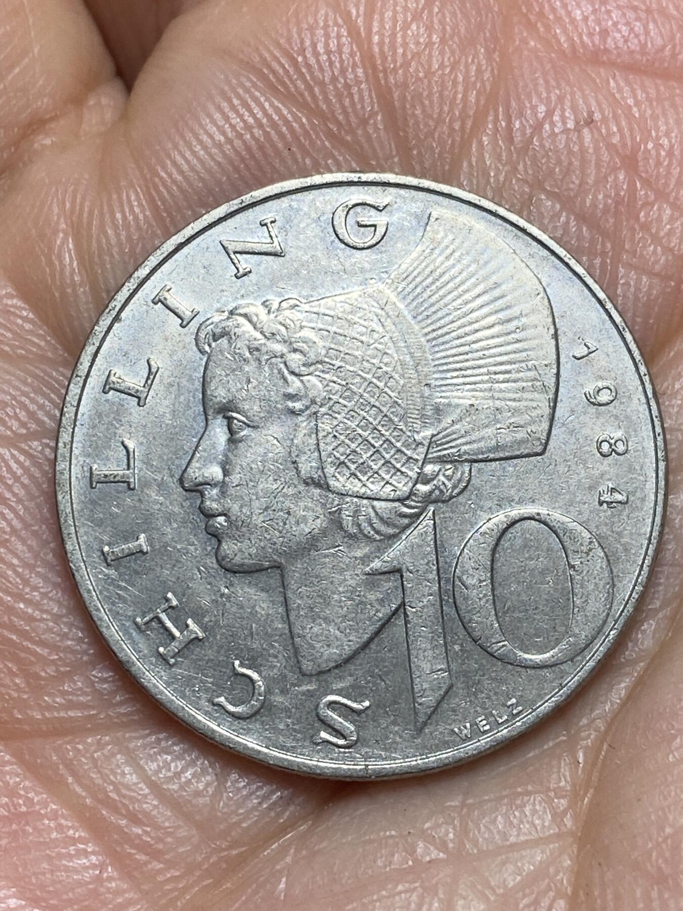 2026年第十三场(总第一百八十二场）外国好品散币场(免佣金) 奥地利🇦🇹1984年10先令(二战后共和国时期第二版)