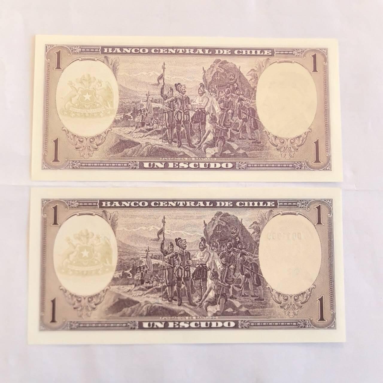 各国外币第109期 智利1比索 2张全新