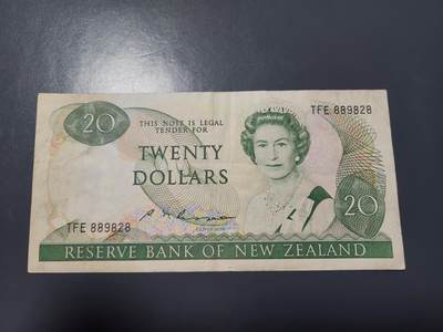 1月21号晚上8点 外国纸币自动截拍第10场 - 新西兰20原票