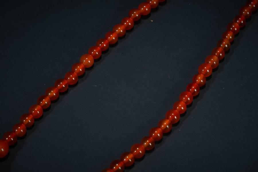 上海都达杂项专场五（全场包邮） 天然红玛瑙项链 附鉴定证书87-289
