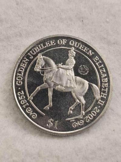 G&W世界散币，银币处理专场（第44场） - 英属维尔京2002年1元  伊丽莎白二世登基50周年  克朗型