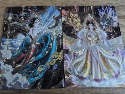 秋萤阁第43期 (1月23号周五晚上21点截拍，欢迎竞拍)  - 奇点最新一弹大荒魔女画师霁月两张雨师妾/蒙沅沅一对非常精美