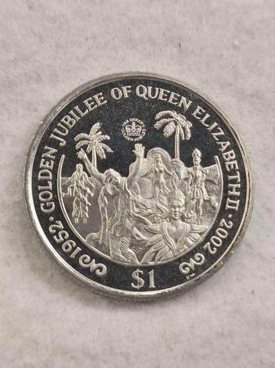 G&W世界散币，银币处理专场（第44场） - 英属维尔京2002年1元  伊丽莎白二世登基50周年  克朗型