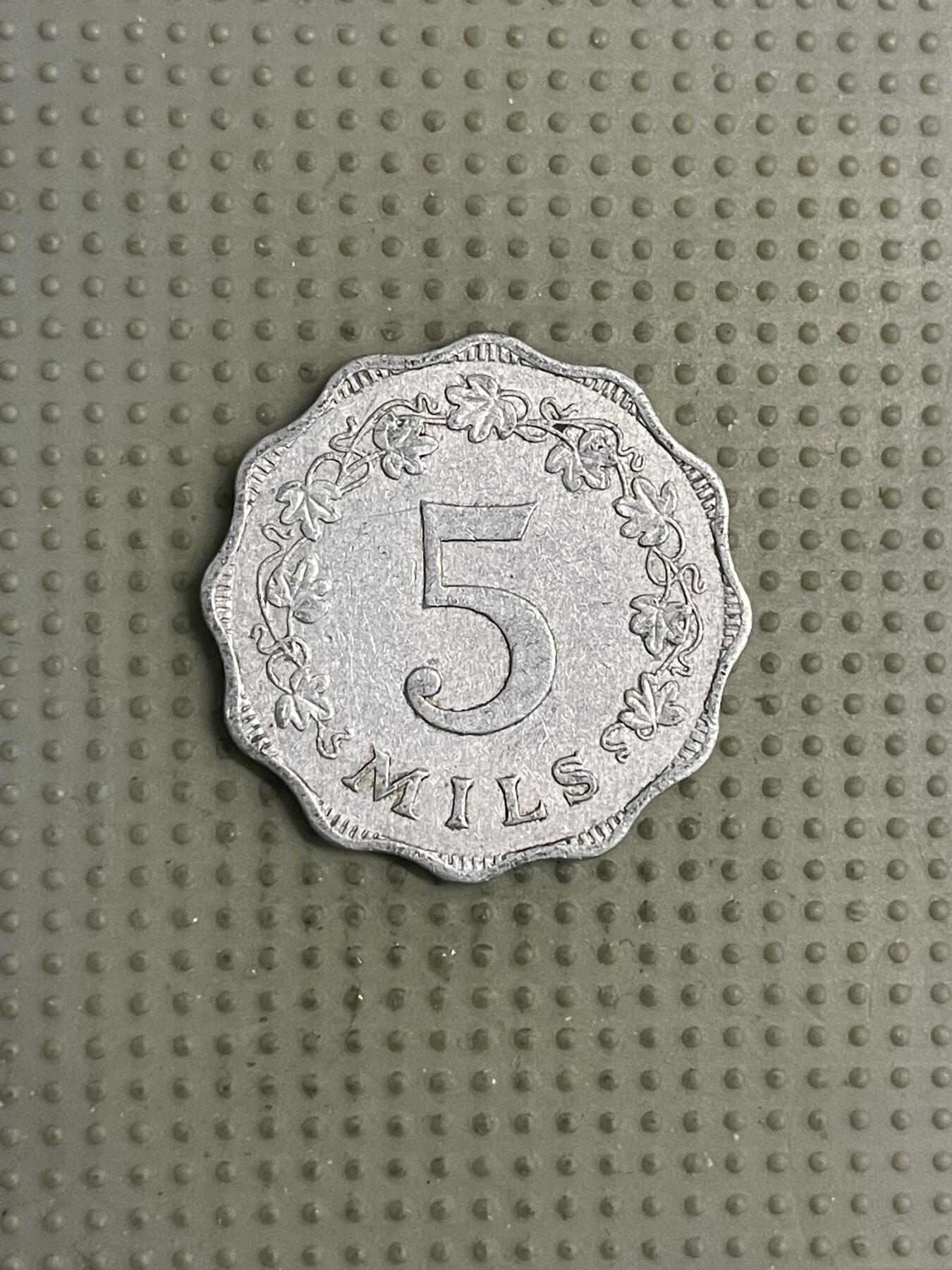 2026年第16场各国散币拍卖（总第166场） 马耳他1972年5米尔