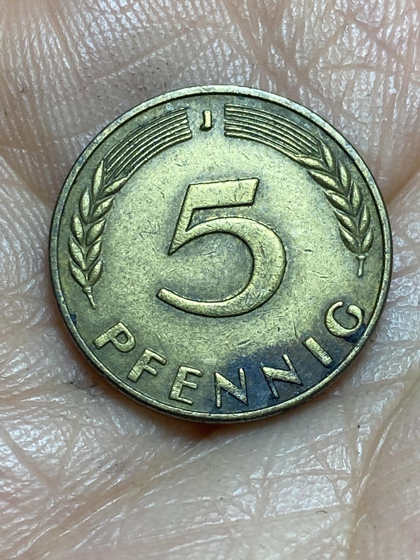 2026年第十三场(总第一百八十二场）外国好品散币场(免佣金) 德国🇩🇪1966年5芬尼(第二版，J标汉堡造)