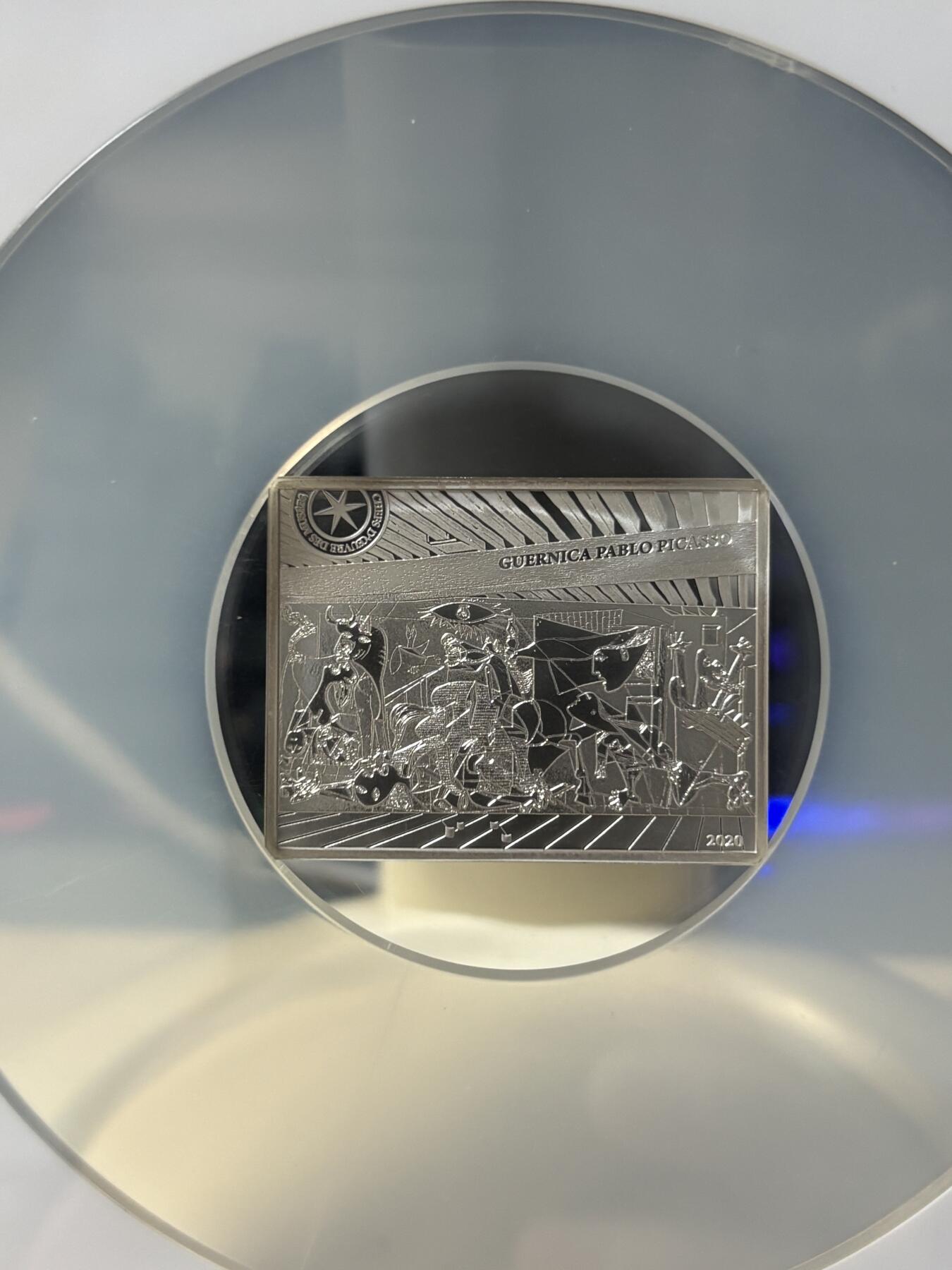 第189期拍卖 法国2020年杰作毕加索《格尔尼卡》银币NGC-PF69首无盒无证书，900银，22.2克，发行3000枚