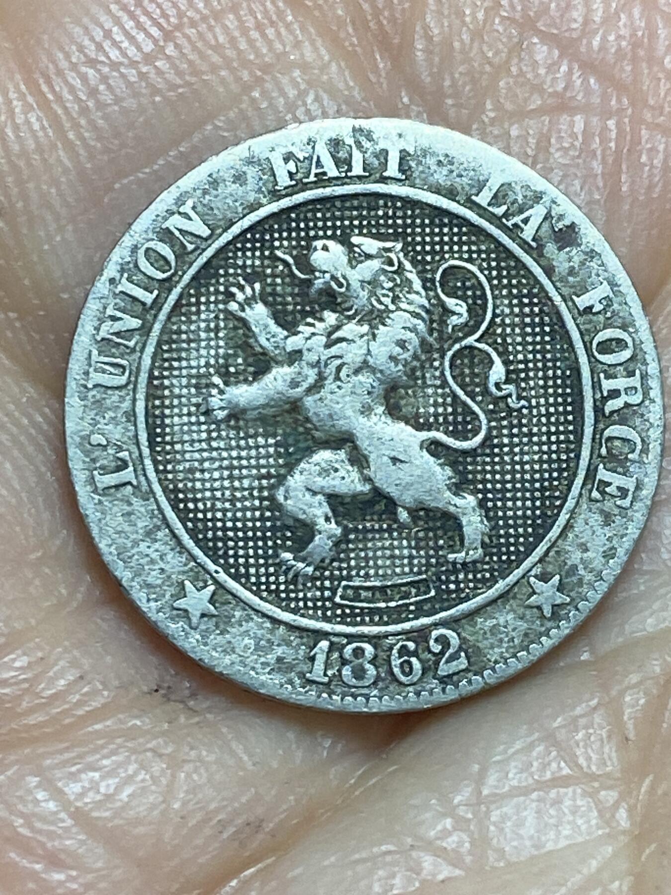 2026年第十三场(总第一百八十二场）外国好品散币场(免佣金) 比利时🇧🇪1862年5分(利奥波德一世时期)