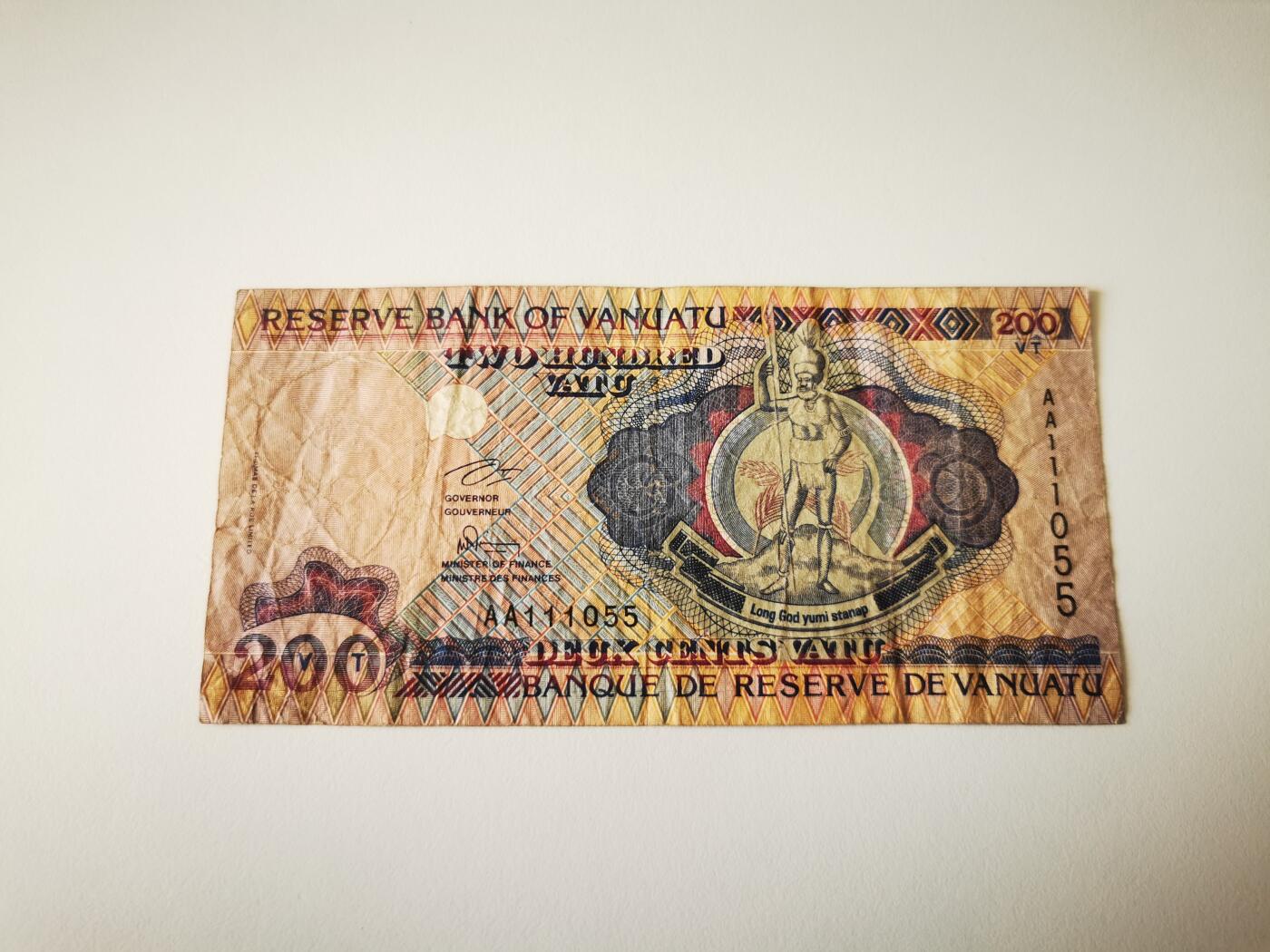 零零发流通品外国纸币拍卖 无佣金 瓦努阿图200