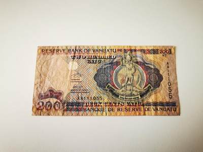 零零发流通品外国纸币拍卖 无佣金 - 瓦努阿图200
