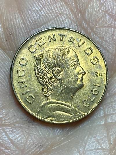 2026年第十三场(总第一百八十二场）外国好品散币场(免佣金) - 墨西哥🇲🇽1973年5分(多明戈斯5分第五版，Round top 3–圆顶3版)