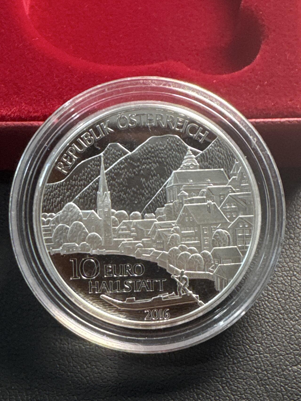 ❤️【币观天下】❤️ 第340期钱币拍卖- 2026.1.23周五晚上6点半场-长期征集拍品 奥地利联邦省系列银币 盒证齐全(面值10欧，重量17.3克)2016-1