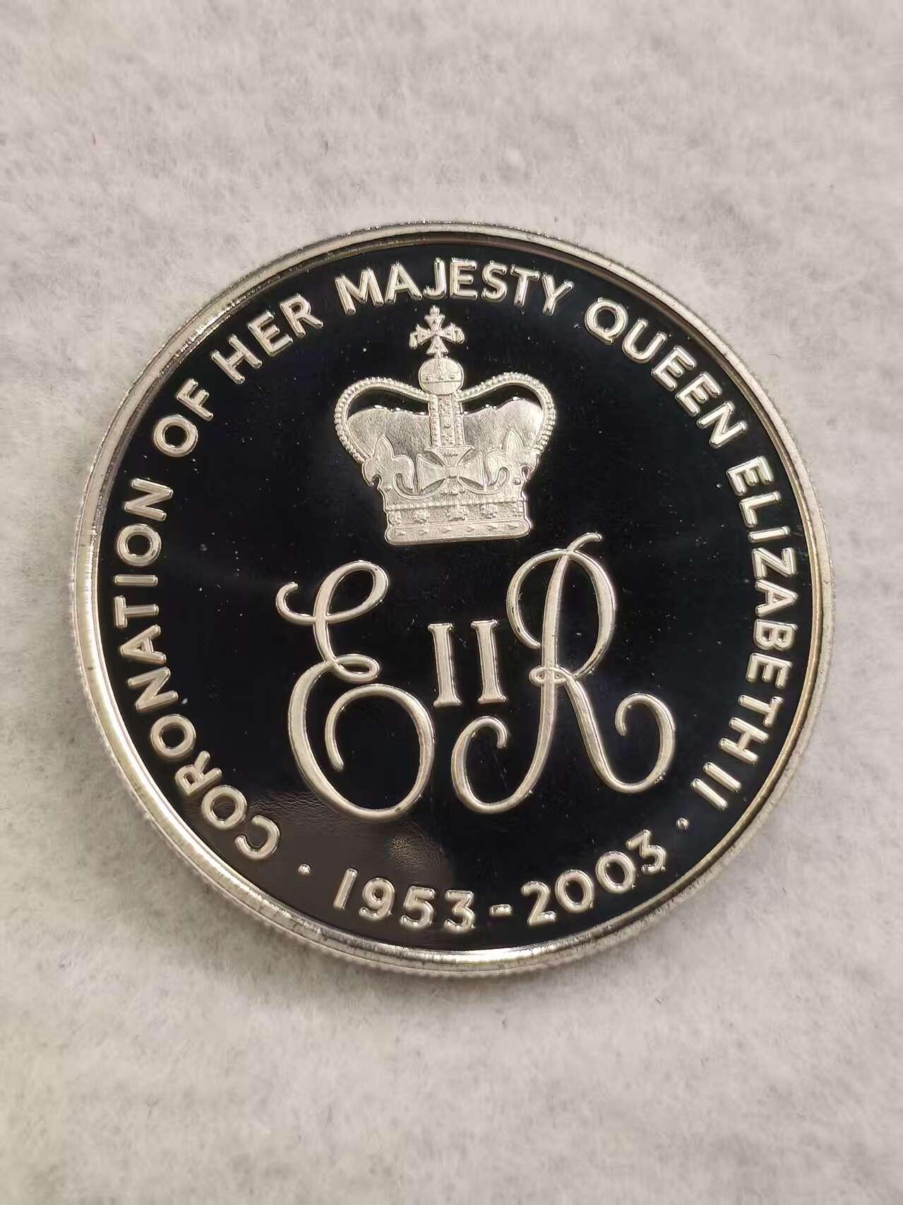 G&W世界散币，银币处理专场（第44场） 阿森松2003年50便士 伊丽莎白二世加冕50周年  克朗型