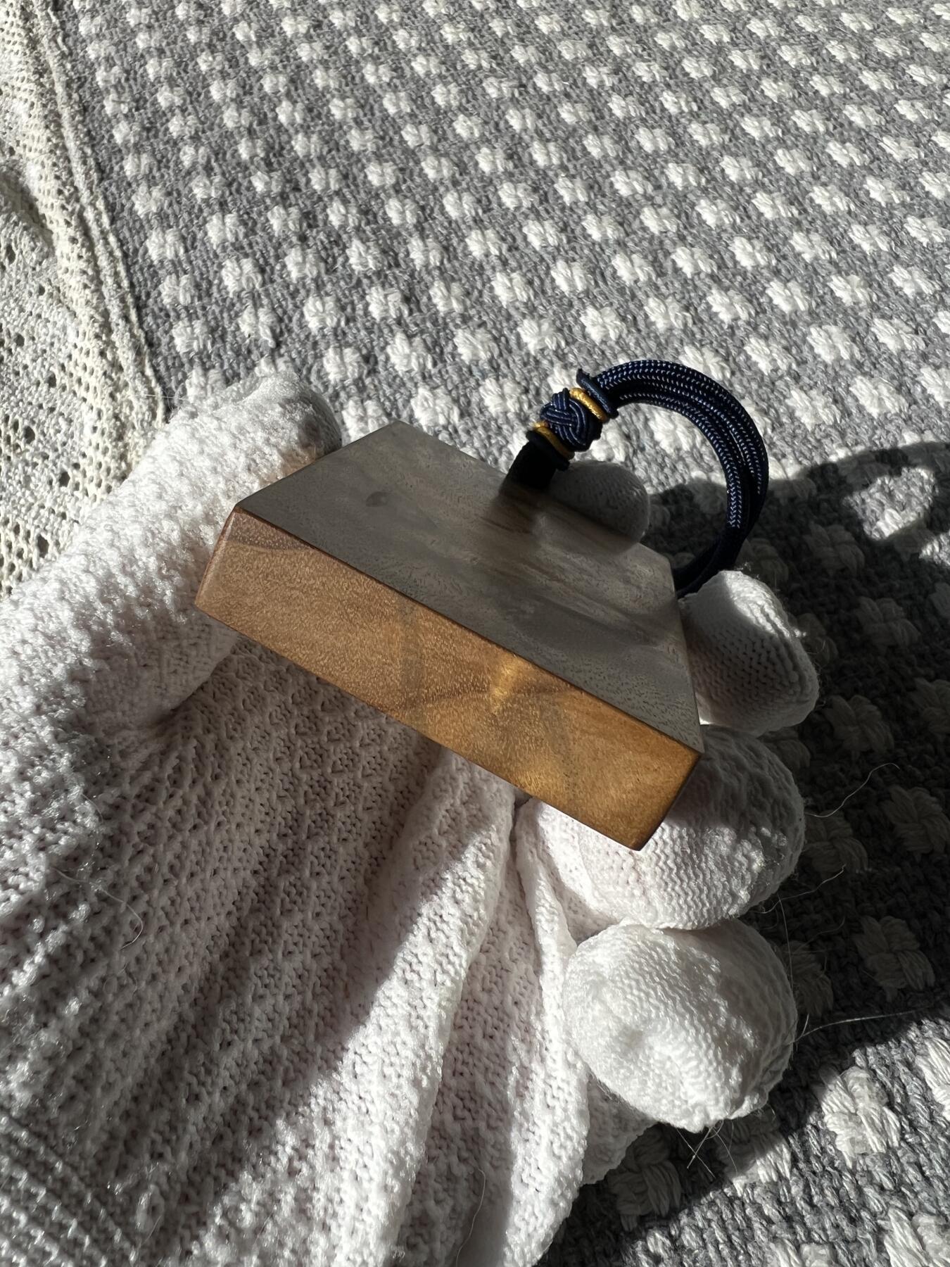 零元拍：B20金丝楠平安无事牌，3D立体水波香喷喷的小金砖，金光闪闪，78.8/52/13MM