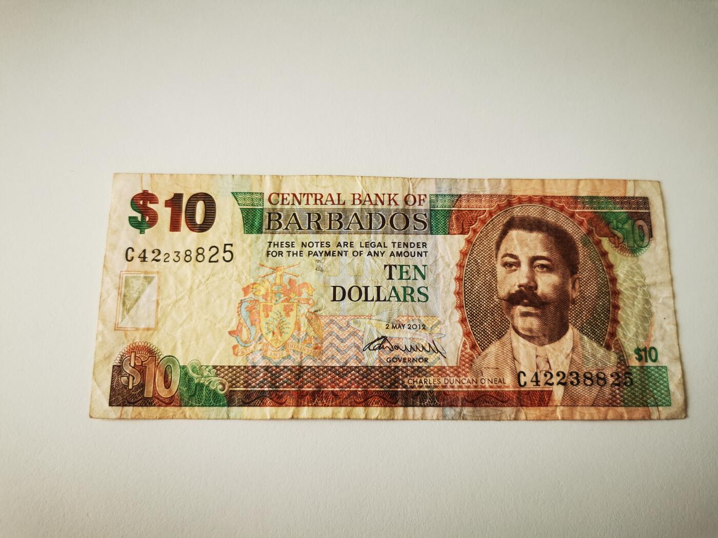 零零发流通品外国纸币拍卖 无佣金 巴巴多斯