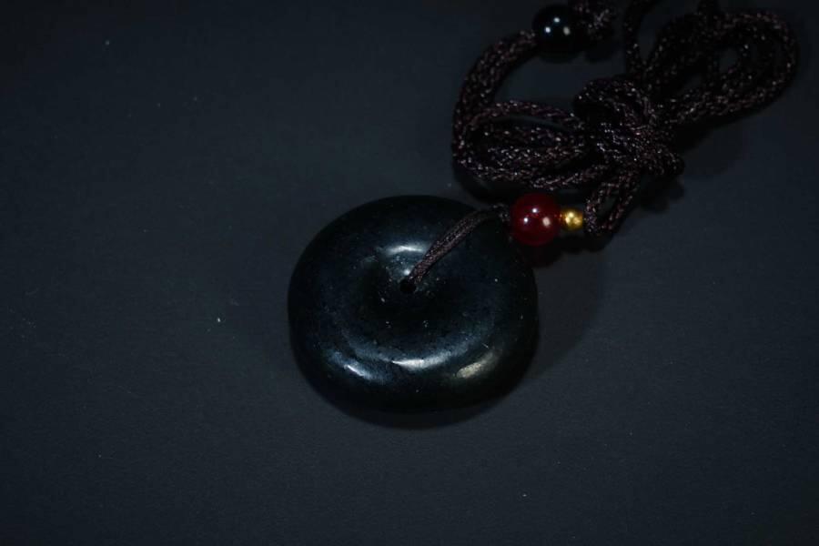 上海都达杂项专场五（全场包邮） 天然和田玉青玉平安扣挂件 附鉴定证书87-54