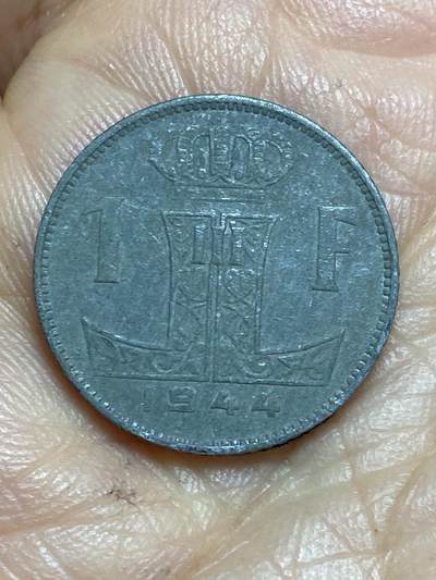 2026年第十三场(总第一百八十二场）外国好品散币场(免佣金) - 比利时🇧🇪1944年1法郎(二战德国占领时期，左荷语右法语版)