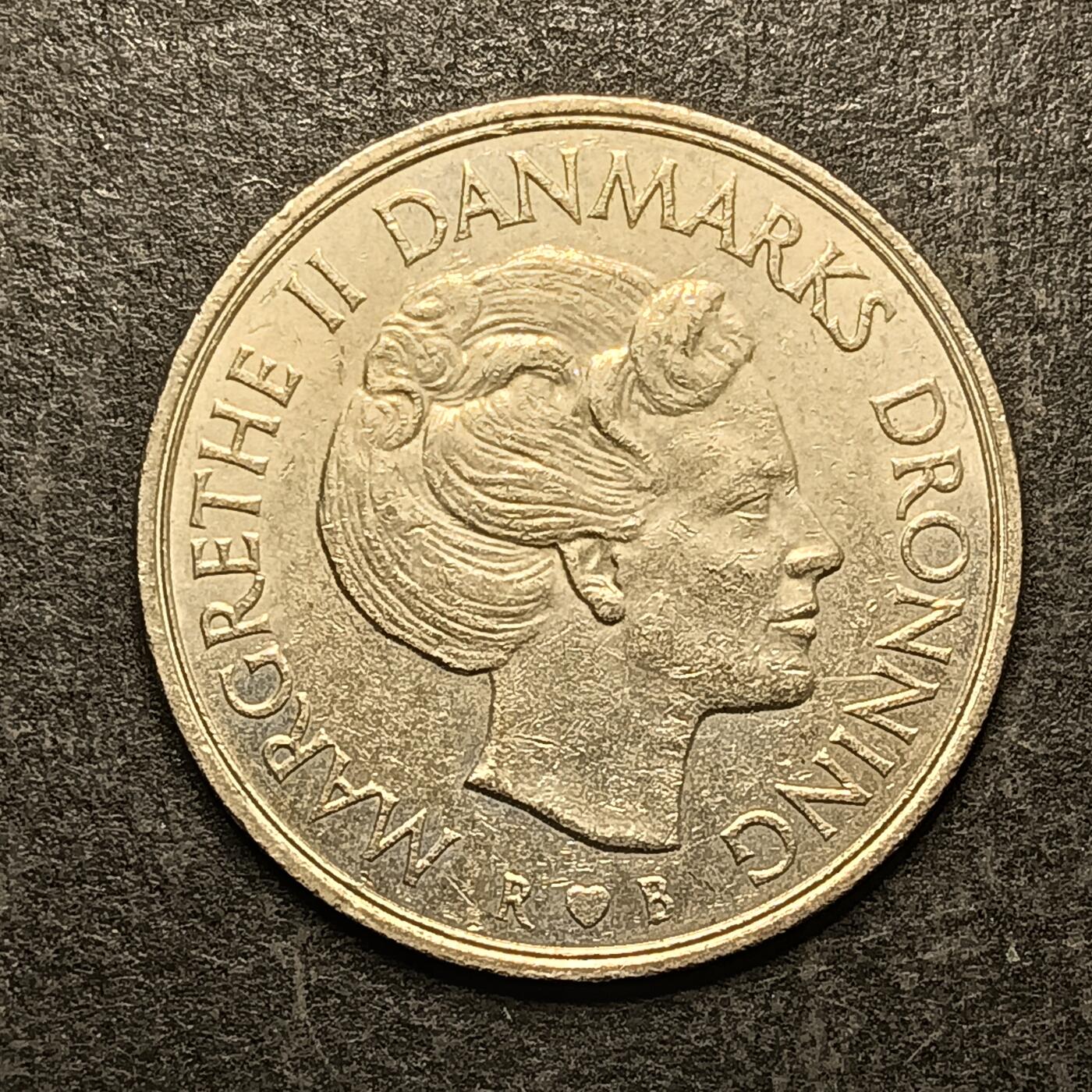 逸泉钱币2026A第五场A各国纸币沙俄散币纪念币系列A702-882 822  丹麦1克朗玛格丽特二世