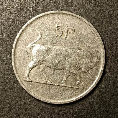 逸泉钱币2026A第五场A各国纸币沙俄散币纪念币系列A702-882 - 846 爱尔兰5便士公牛