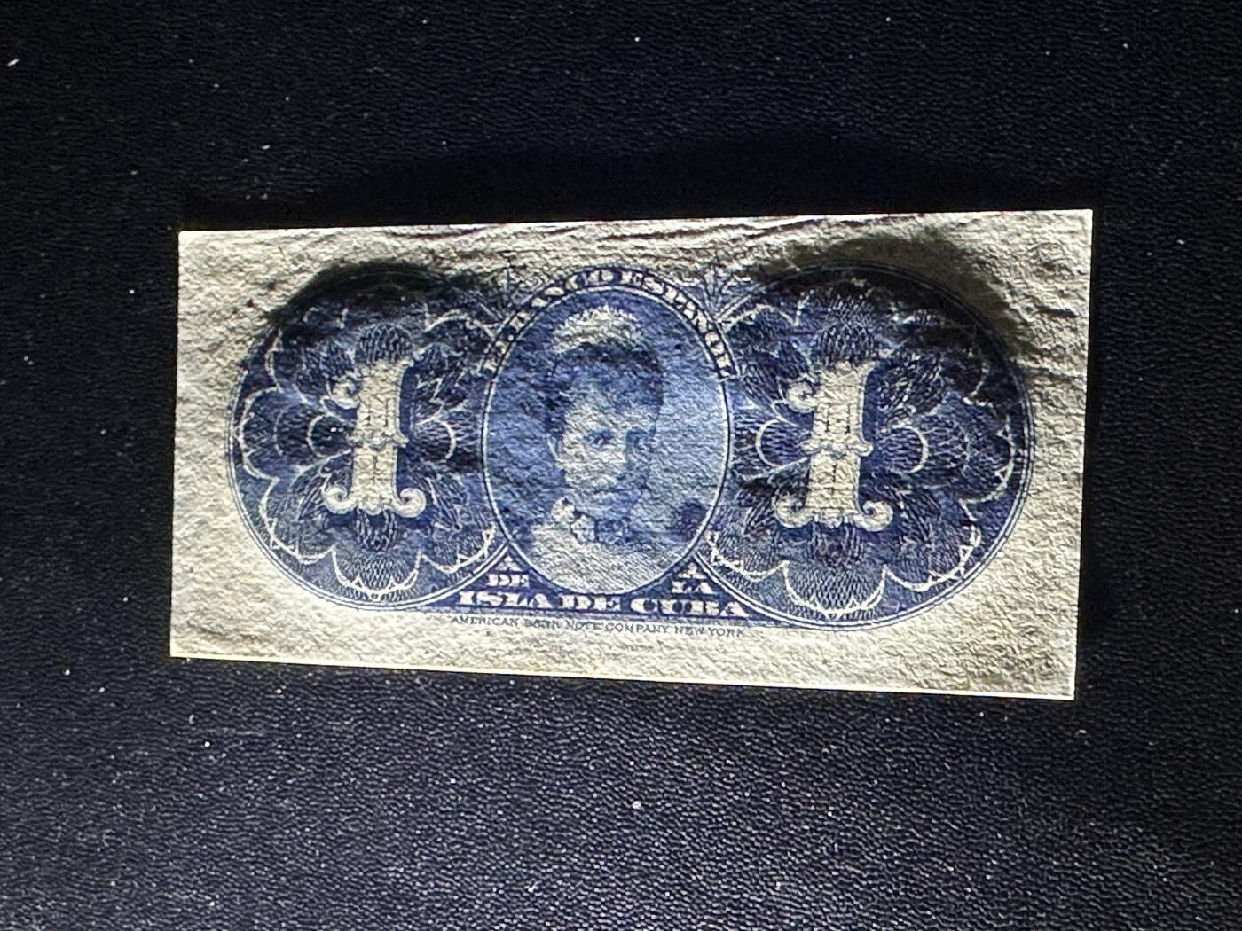 《外钞收藏家》第六百零四期（精品场）（本平台长期征集拍品、欢迎藏友们联系合作） 1896年美钞公司版 古巴1比索 基本全新
