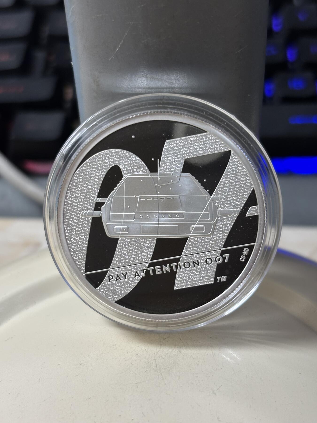 第189期拍卖 英国2020年007系列2永远的詹姆斯邦德2盎司银币，999银，发行2007枚