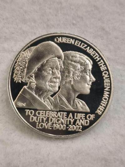 G&W世界散币，银币处理专场（第44场） - 圣赫勒拿2002年50便士 伊丽莎白王太后逝世  克朗型