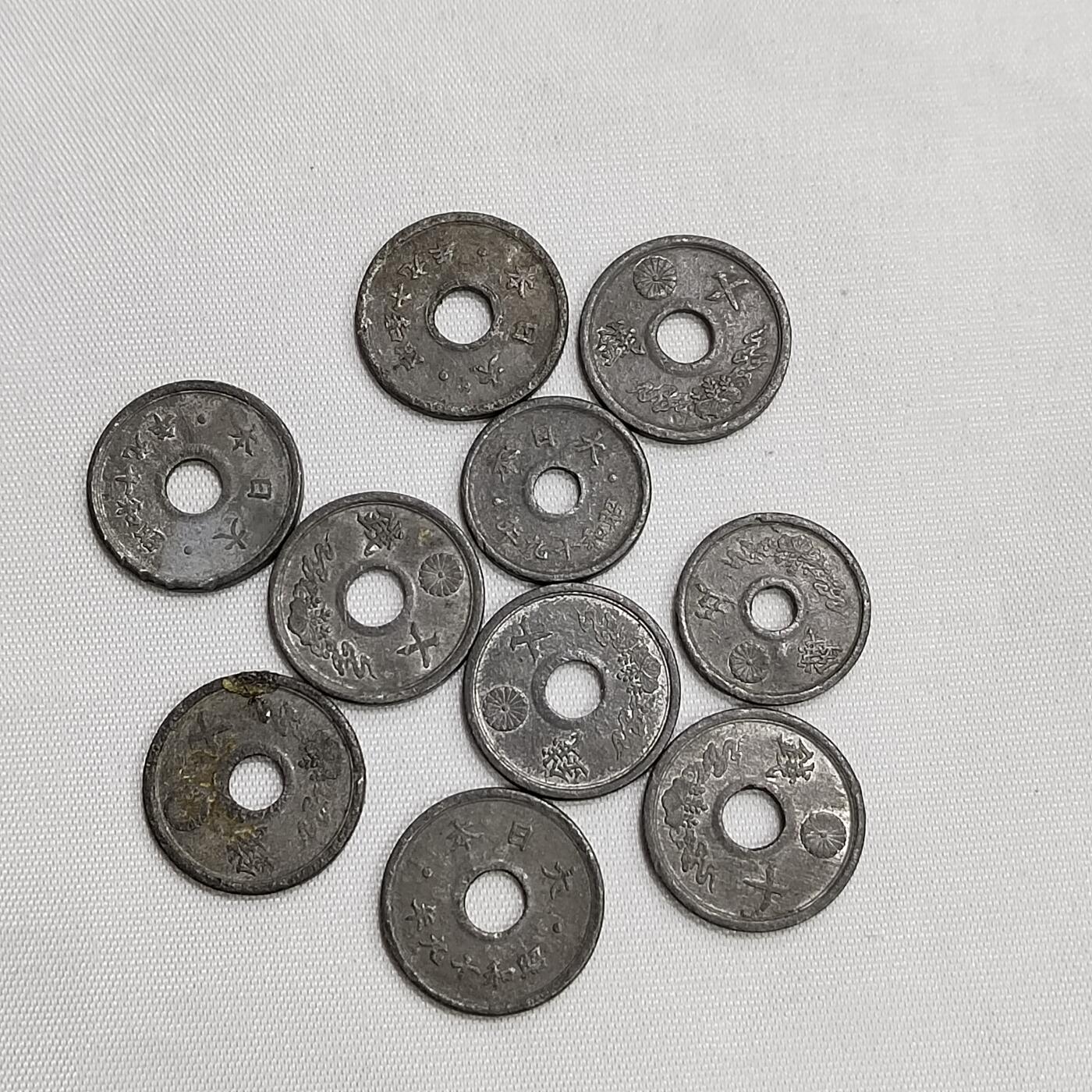 PCAI钱币  22-726  日本币专场 日本早期硬币一组10枚