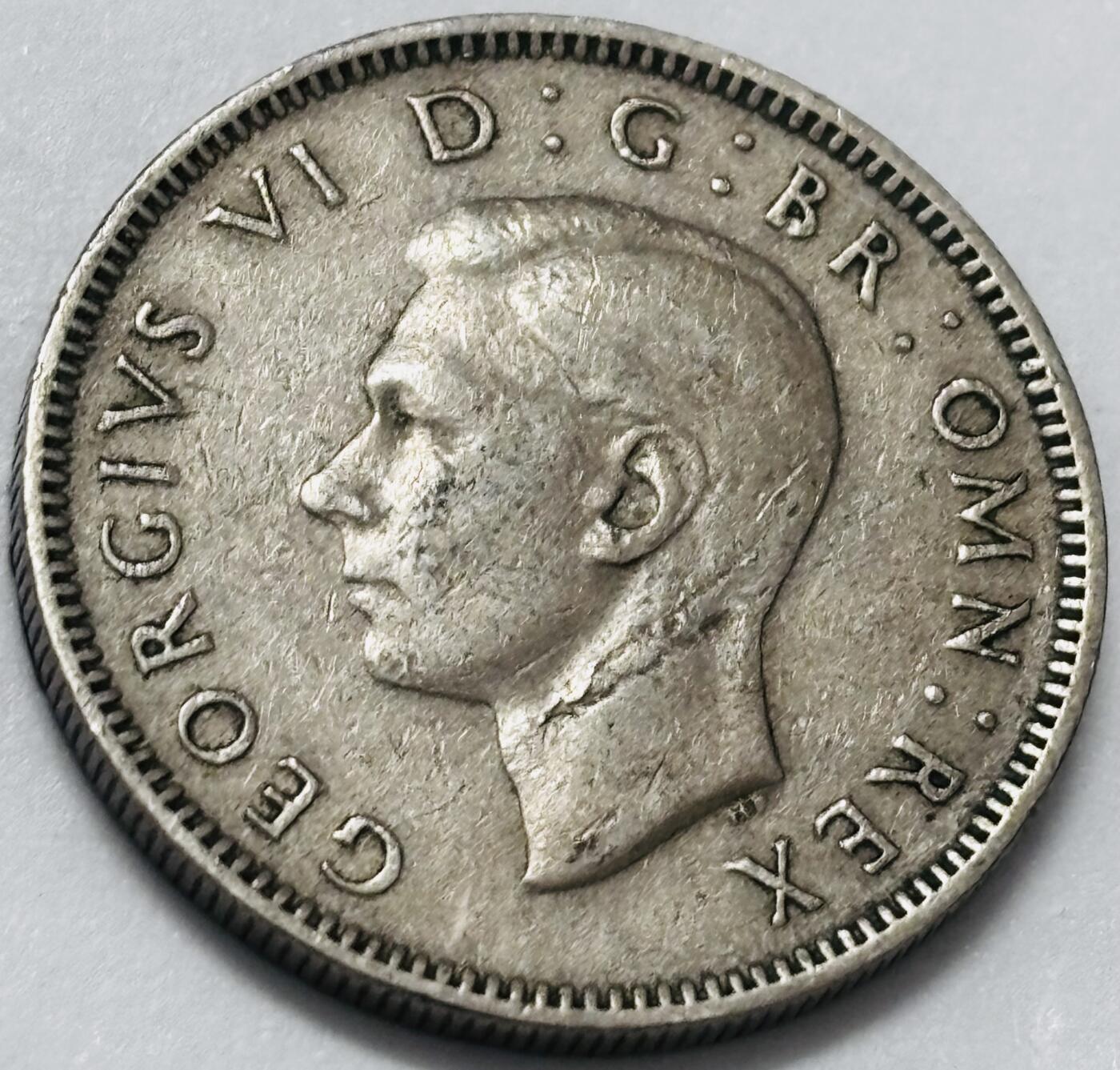 文馨钱币收藏 2026新年第四场（第 290 场）【长期接代拍品】 好品 1948 年英国乔治六世 1 先令，英格兰站狮，第一版本关门年，只发行两年