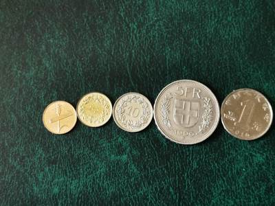 零零发外国硬币拍卖 无佣金 - 瑞士一组