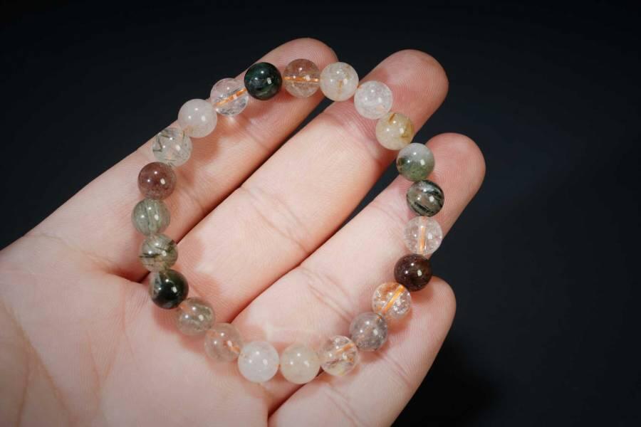 上海都达杂项专场五（全场包邮） 彩兔毛水晶手串87-293