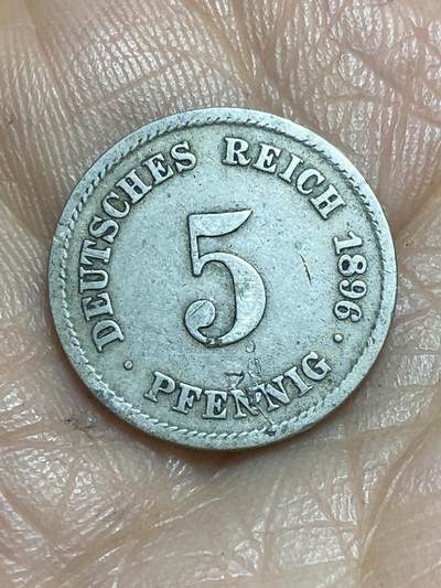 2026年第十三场(总第一百八十二场）外国好品散币场(免佣金) - 德意志帝国1896年5芬尼(威廉二世时期，F标斯图加特造)