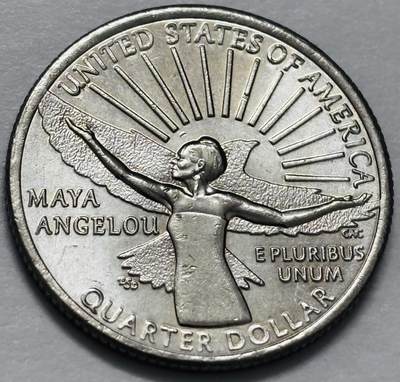 文馨钱币收藏 2026新年第四场（第 290 场）【长期接代拍品】 - 原光好品  2022年美国铜镍纪念币杰出女性系列首枚 玛雅安吉洛 D版