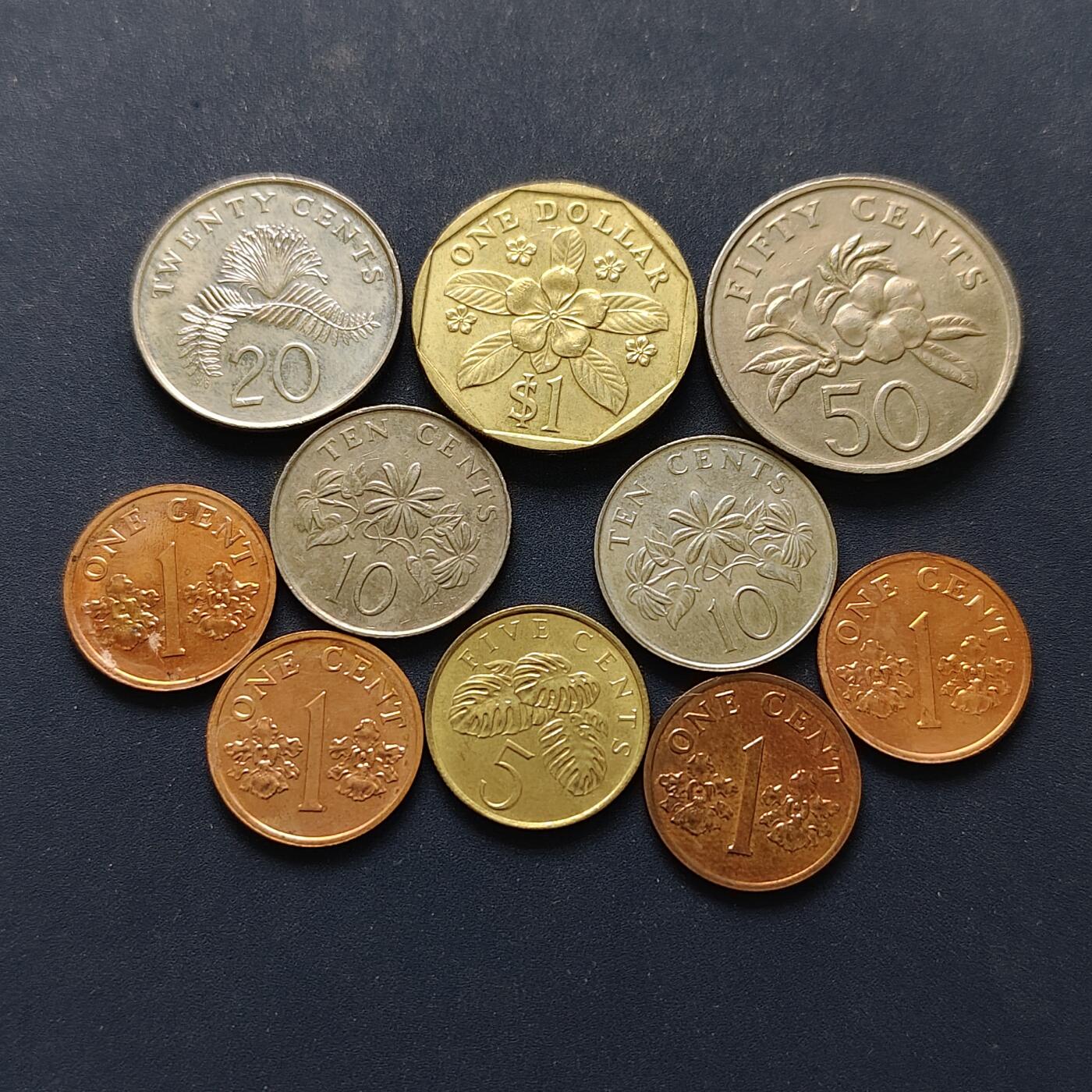 【全场包邮】纯粹捡漏拍496场-持续更新中 新加坡各年份散币10枚一组