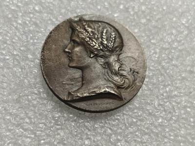 瓶子🏺第226期拍卖会 -  19世纪玛丽安娜背三叉戟🔱海妖JETON银质代币章  1等银银标  14.33克  14.33×0.95×22=299.49