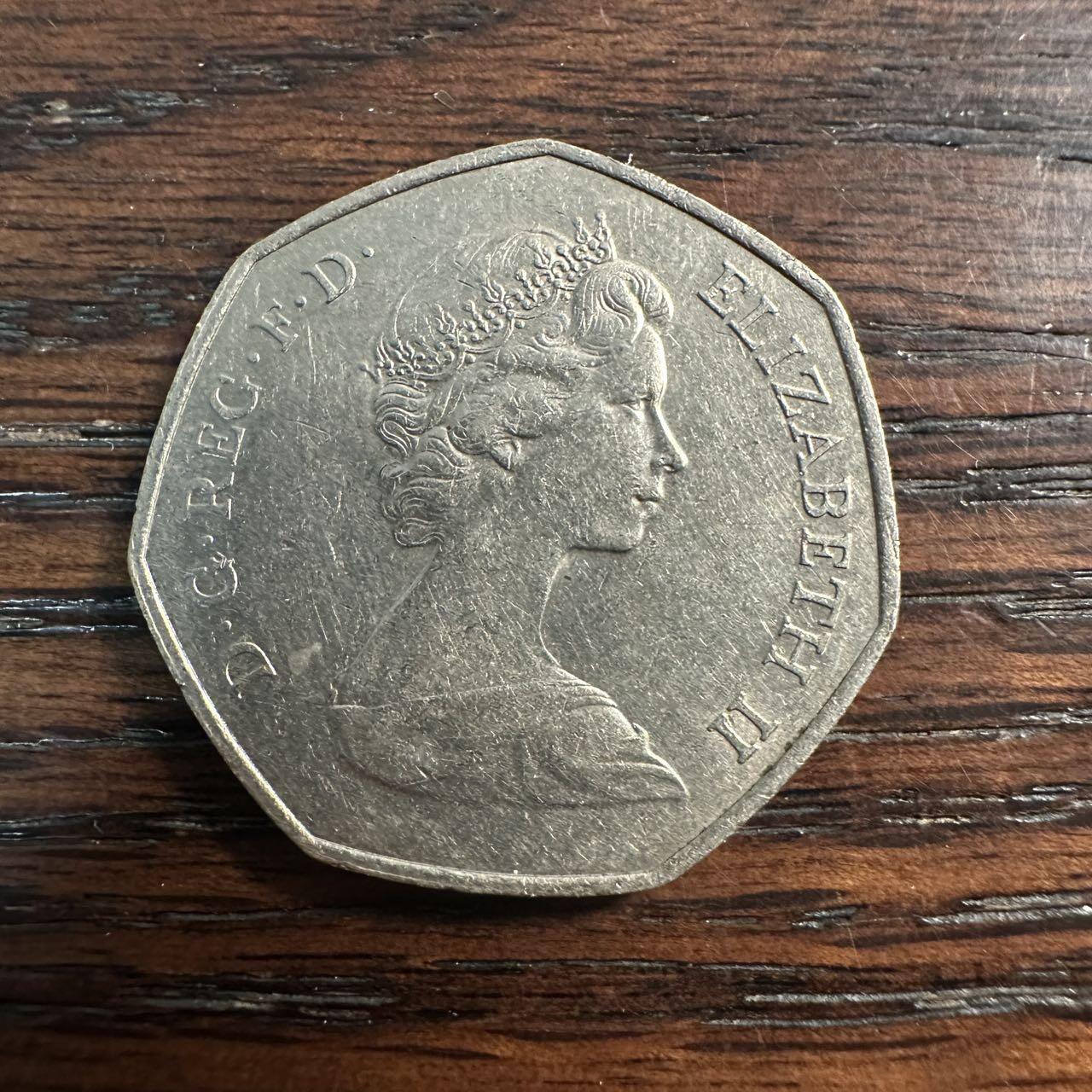 蒂克钱币- 第56场 外国散币免佣金限时拍 英国 1973年 加入欧盟 50分纪念币