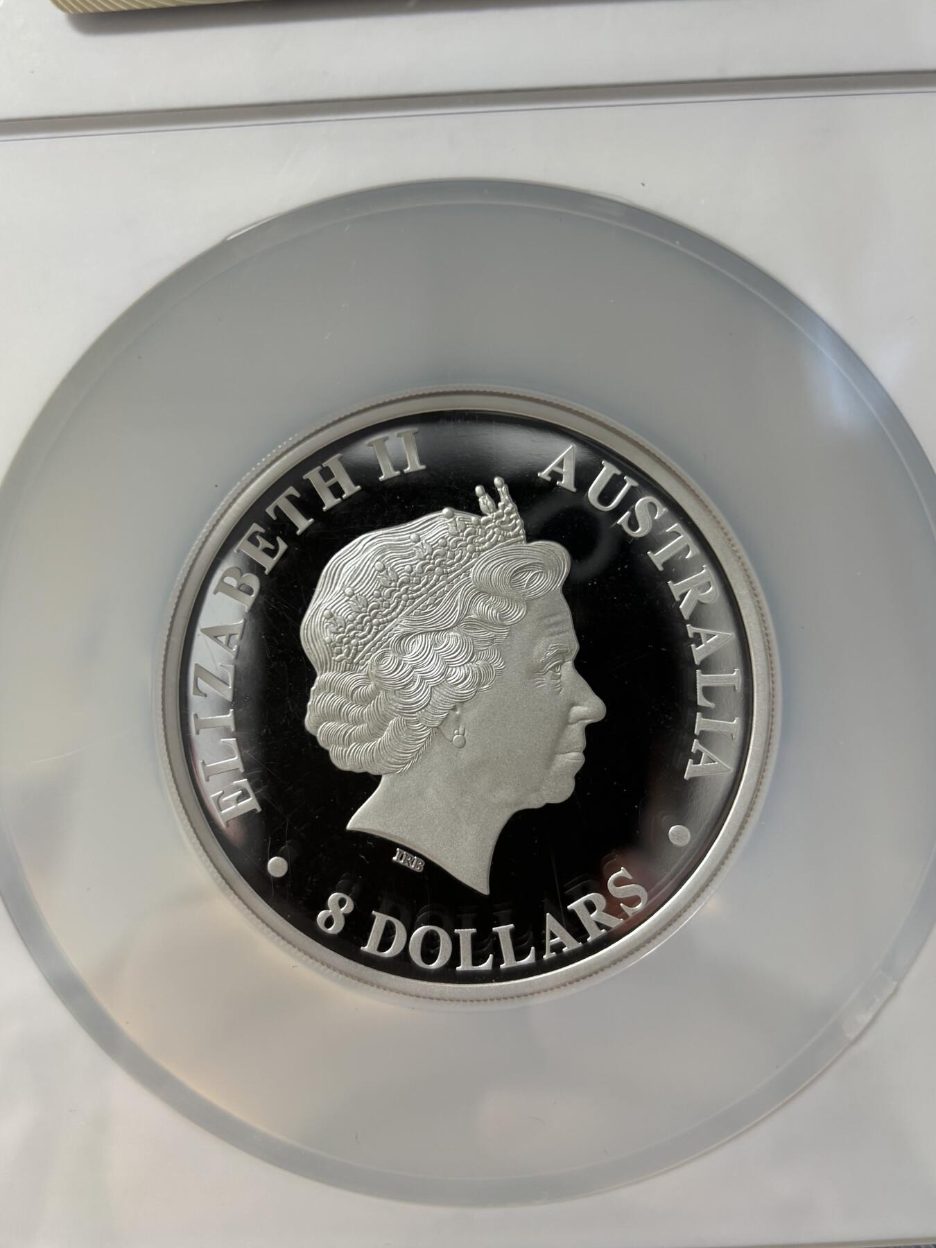 第189期拍卖  澳大利亚2017年五马齐聚镀金5盎司纪念银币NGC-PF69无盒无证书，999银镀金，发行500枚