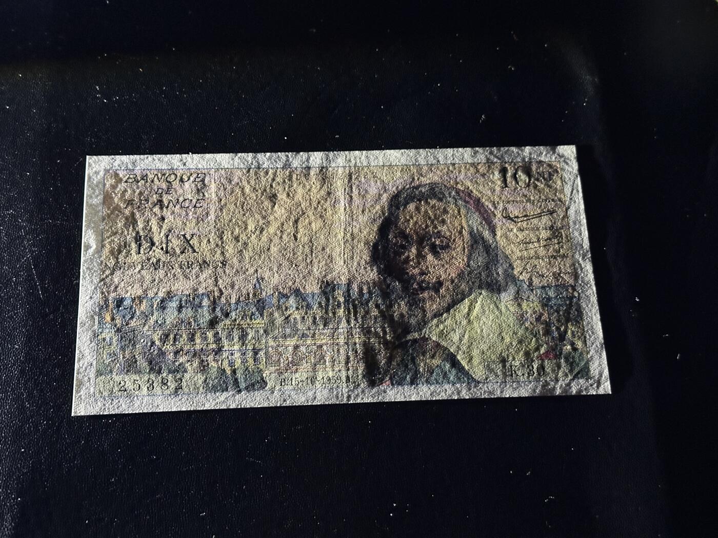 《外钞收藏家》第六百零四期（精品场）（本平台长期征集拍品、欢迎藏友们联系合作） 1959年法国10法郎  红衣主教黎塞留 非全新 品相如图