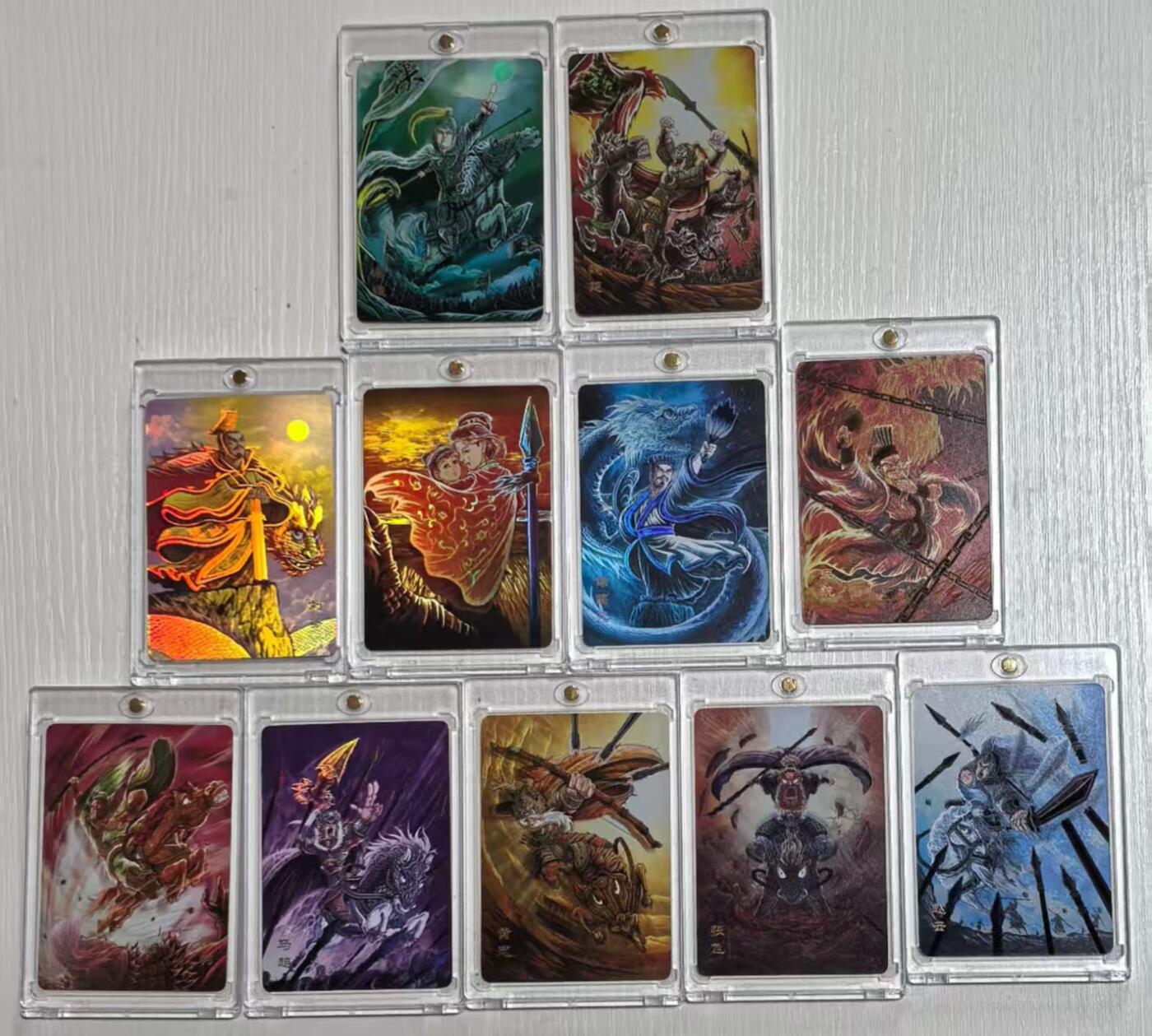 秋萤阁第43期 (1月23号周五晚上21点截拍，欢迎竞拍)  万象 罗琛 彩闪图鉴套- 五虎+刘备孙尚香+卧龙凤雏+魏延姜维（11张）