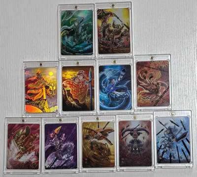 秋萤阁第43期 (1月23号周五晚上21点截拍，欢迎竞拍)  - 万象 罗琛 彩闪图鉴套- 五虎+刘备孙尚香+卧龙凤雏+魏延姜维（11张）