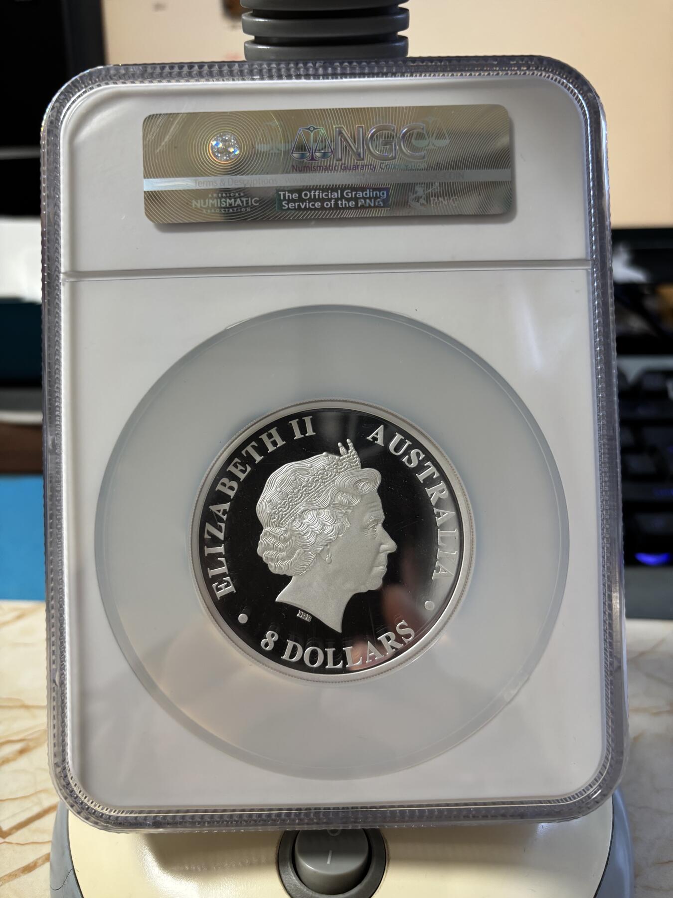 第189期拍卖  澳大利亚2017年五马齐聚镀金5盎司纪念银币NGC-PF69无盒无证书，999银镀金，发行500枚