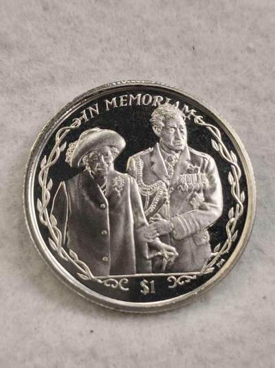 G&W世界散币，银币处理专场（第44场） - 英属维尔京2002年1元  伊丽莎白王太后逝世  克朗型