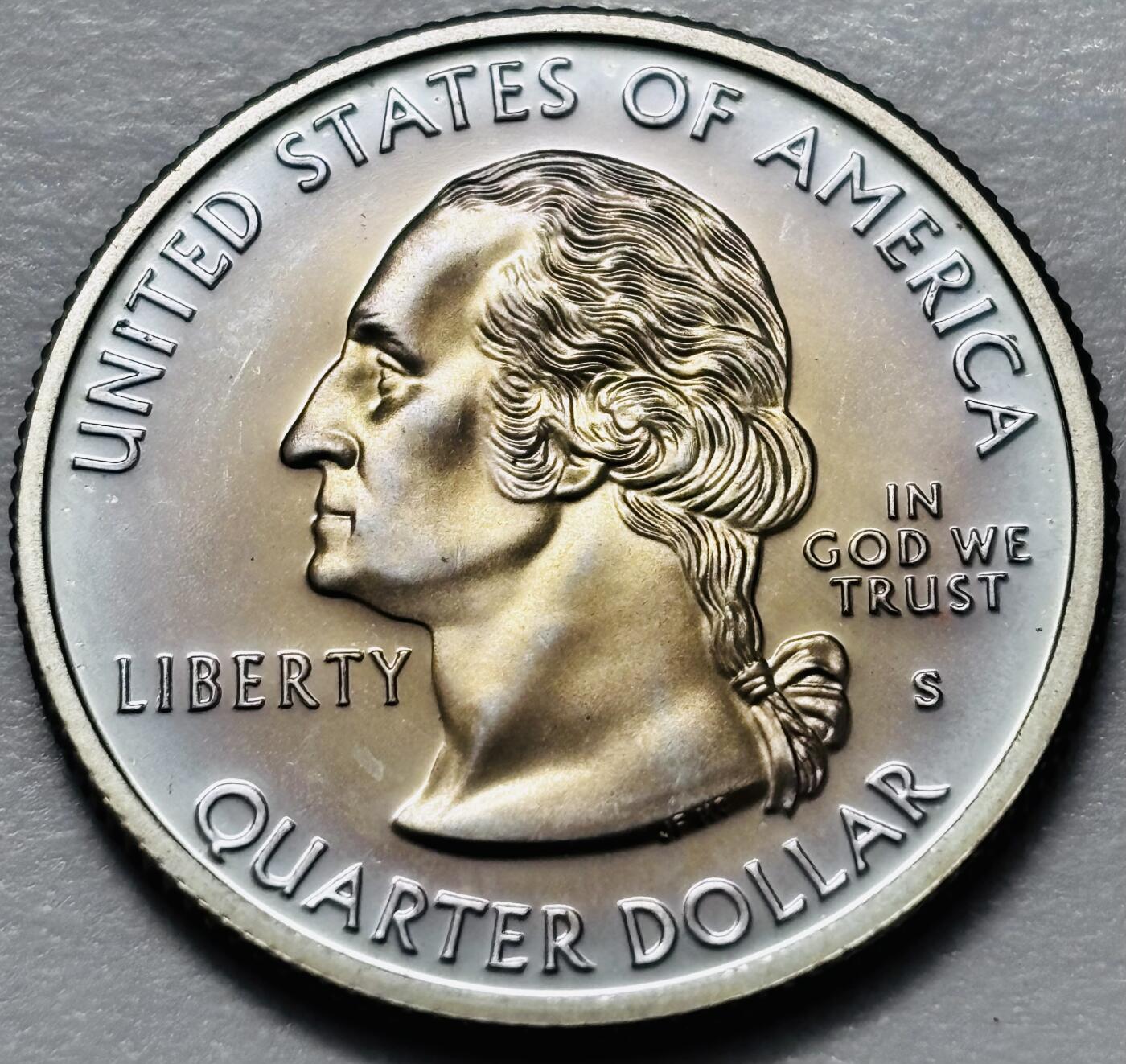 文馨钱币收藏 2026新年第四场（第 290 场）【长期接代拍品】 全新1999年美国佐治亚州25美分精制币