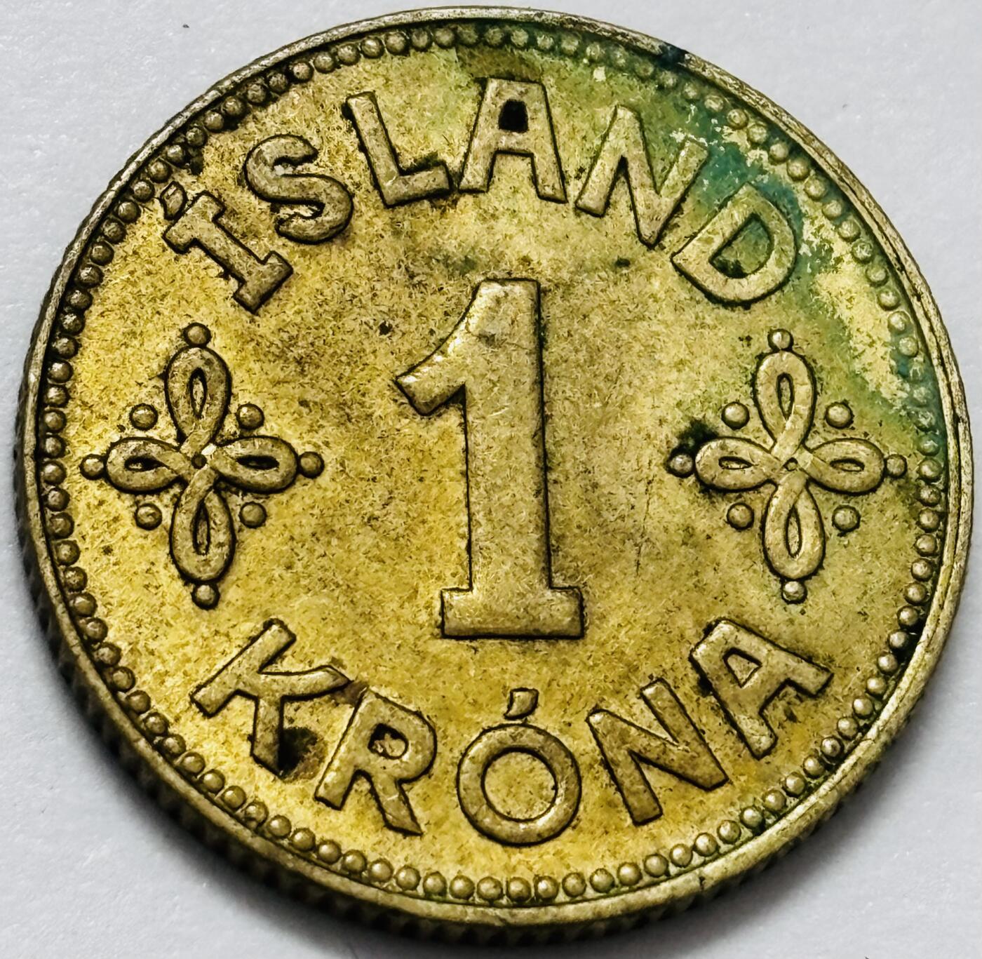 文馨钱币收藏 2026新年第四场（第 290 场）【长期接代拍品】 稀少品种 1940 年丹属冰岛 1 克朗铜币，第二版本独年份