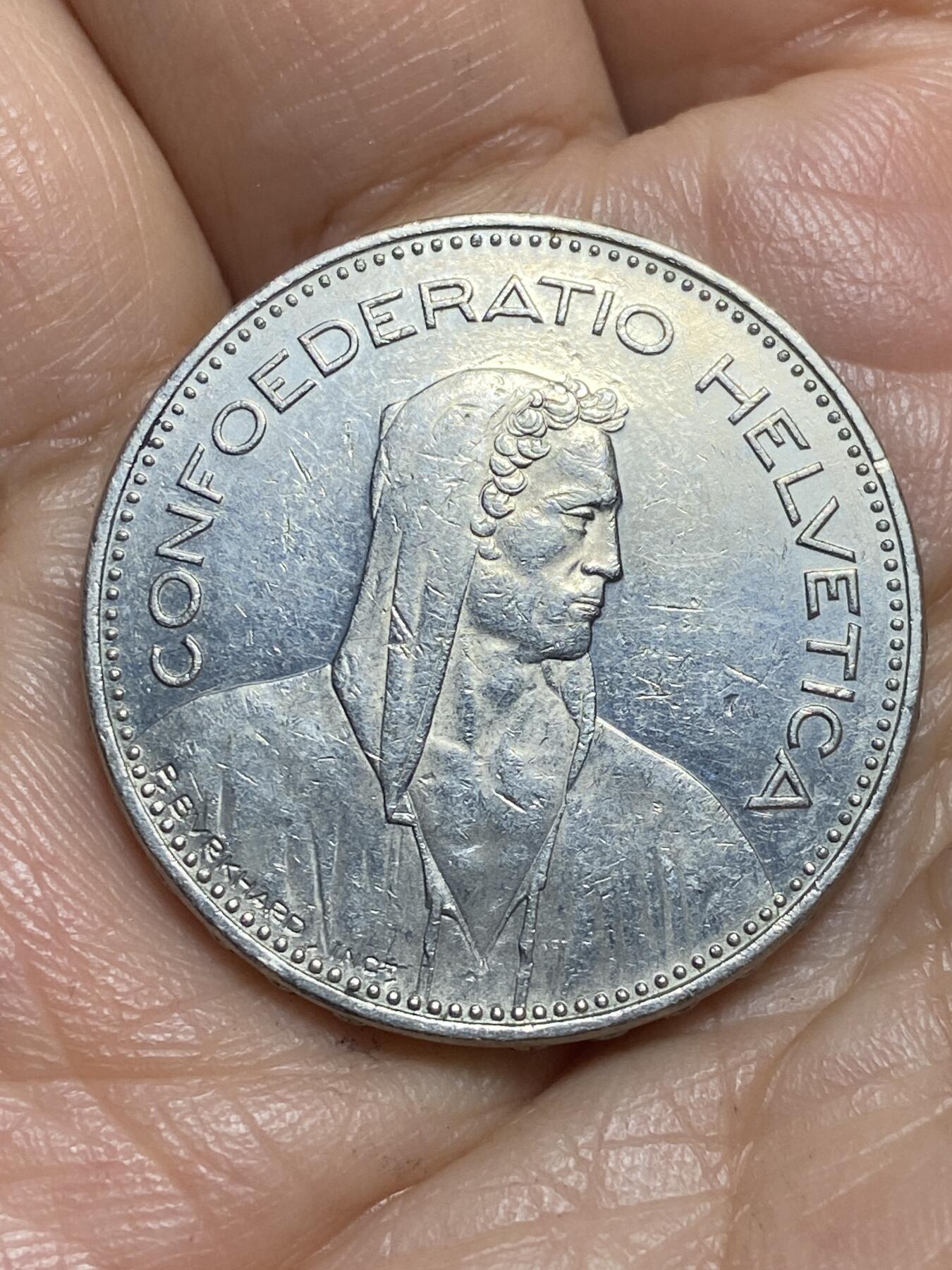 2026年第十三场(总第一百八十二场）外国好品散币场(免佣金) 瑞士🇨🇭1996年5法郎(第九版，B标伯尔尼造)